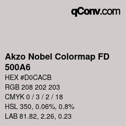 Farbcode: Akzo Nobel Colormap FD - 500A6 | qconv.com