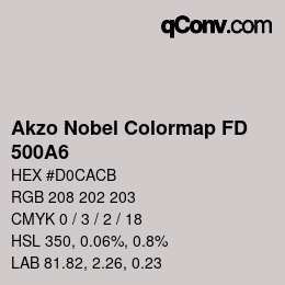 Color code: Akzo Nobel Colormap FD - 500A6 | qconv.com