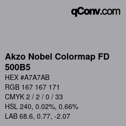 Farbcode: Akzo Nobel Colormap FD - 500B5 | qconv.com