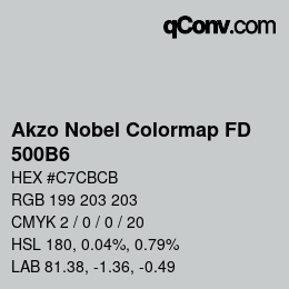 Farbcode: Akzo Nobel Colormap FD - 500B6 | qconv.com