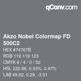 Color code: Akzo Nobel Colormap FD - 500C2 | qconv.com