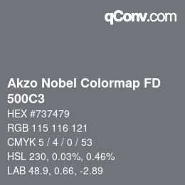 Código de color: Akzo Nobel Colormap FD - 500C3 | qconv.com