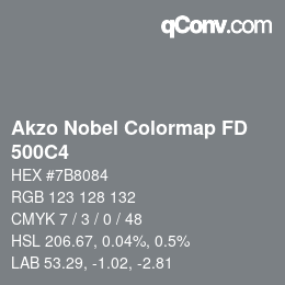 Color code: Akzo Nobel Colormap FD - 500C4 | qconv.com