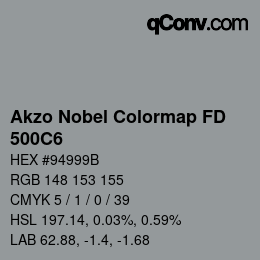 Código de color: Akzo Nobel Colormap FD - 500C6 | qconv.com