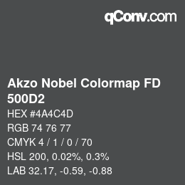 Code couleur: Akzo Nobel Colormap FD - 500D2 | qconv.com