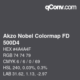 Código de color: Akzo Nobel Colormap FD - 500D4 | qconv.com