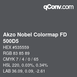 Código de color: Akzo Nobel Colormap FD - 500D5 | qconv.com