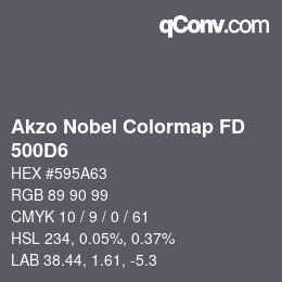 Código de color: Akzo Nobel Colormap FD - 500D6 | qconv.com