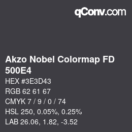 Color code: Akzo Nobel Colormap FD - 500E4 | qconv.com