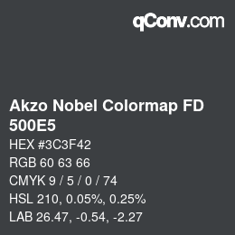 Code couleur: Akzo Nobel Colormap FD - 500E5 | qconv.com