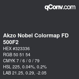 カラーコード: Akzo Nobel Colormap FD - 500F2 | qconv.com