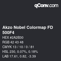 Código de color: Akzo Nobel Colormap FD - 500F4 | qconv.com