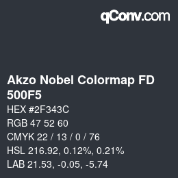 Código de color: Akzo Nobel Colormap FD - 500F5 | qconv.com