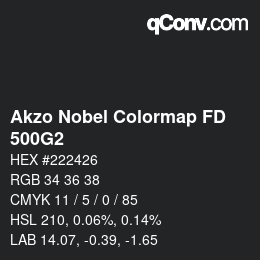 Código de color: Akzo Nobel Colormap FD - 500G2 | qconv.com