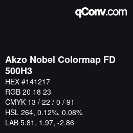 Color code: Akzo Nobel Colormap FD - 500H3 | qconv.com
