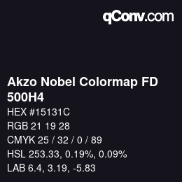 Color code: Akzo Nobel Colormap FD - 500H4 | qconv.com