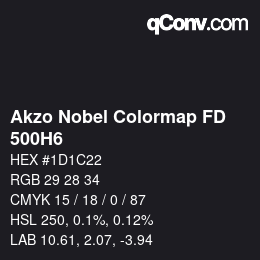 Farbcode: Akzo Nobel Colormap FD - 500H6 | qconv.com