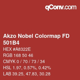 Color code: Akzo Nobel Colormap FD - 501B4 | qconv.com