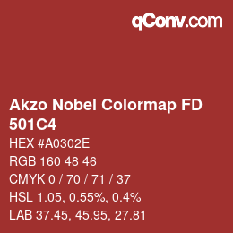 Farbcode: Akzo Nobel Colormap FD - 501C4 | qconv.com