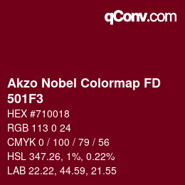 Code couleur: Akzo Nobel Colormap FD - 501F3 | qconv.com