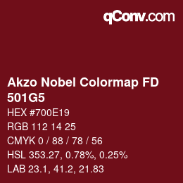 Color code: Akzo Nobel Colormap FD - 501G5 | qconv.com