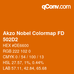 Color code: Akzo Nobel Colormap FD - 502D2 | qconv.com