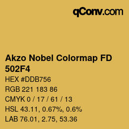 Color code: Akzo Nobel Colormap FD - 502F4 | qconv.com
