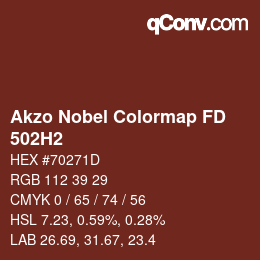 Color code: Akzo Nobel Colormap FD - 502H2 | qconv.com