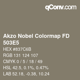 Código de color: Akzo Nobel Colormap FD - 503E5 | qconv.com