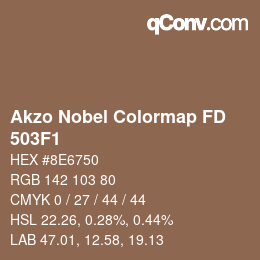 Code couleur: Akzo Nobel Colormap FD - 503F1 | qconv.com