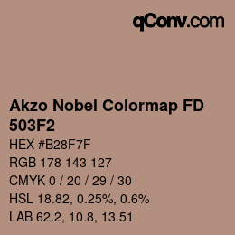 Color code: Akzo Nobel Colormap FD - 503F2 | qconv.com