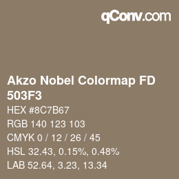 Color code: Akzo Nobel Colormap FD - 503F3 | qconv.com