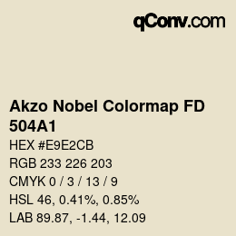 Color code: Akzo Nobel Colormap FD - 504A1 | qconv.com