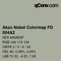 Code couleur: Akzo Nobel Colormap FD - 504A2 | qconv.com