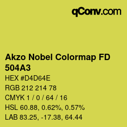 Code couleur: Akzo Nobel Colormap FD - 504A3 | qconv.com
