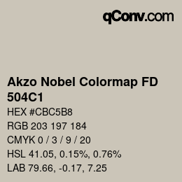 Color code: Akzo Nobel Colormap FD - 504C1 | qconv.com