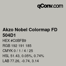 Color code: Akzo Nobel Colormap FD - 504D1 | qconv.com