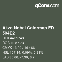 Code couleur: Akzo Nobel Colormap FD - 504E2 | qconv.com