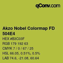 Code couleur: Akzo Nobel Colormap FD - 504E4 | qconv.com