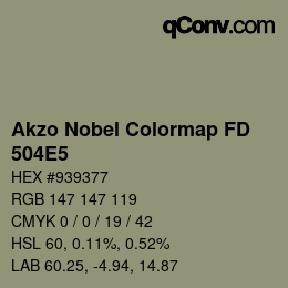 Color code: Akzo Nobel Colormap FD - 504E5 | qconv.com
