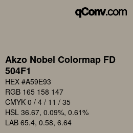 Code couleur: Akzo Nobel Colormap FD - 504F1 | qconv.com