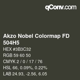 Código de color: Akzo Nobel Colormap FD - 504H5 | qconv.com
