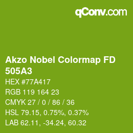 Código de color: Akzo Nobel Colormap FD - 505A3 | qconv.com