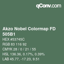 Code couleur: Akzo Nobel Colormap FD - 505B1 | qconv.com
