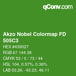 Código de color: Akzo Nobel Colormap FD - 505C3 | qconv.com