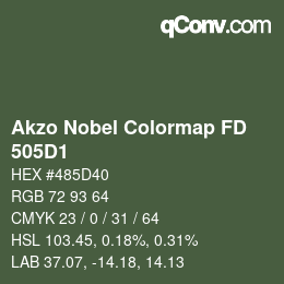 Code couleur: Akzo Nobel Colormap FD - 505D1 | qconv.com
