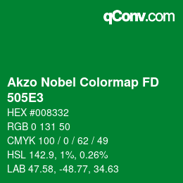 Code couleur: Akzo Nobel Colormap FD - 505E3 | qconv.com