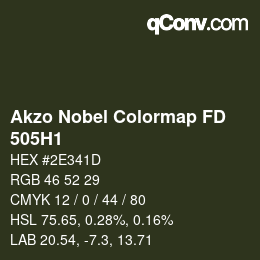 Código de color: Akzo Nobel Colormap FD - 505H1 | qconv.com