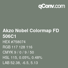Color code: Akzo Nobel Colormap FD - 506C1 | qconv.com