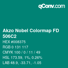 Color code: Akzo Nobel Colormap FD - 506C2 | qconv.com